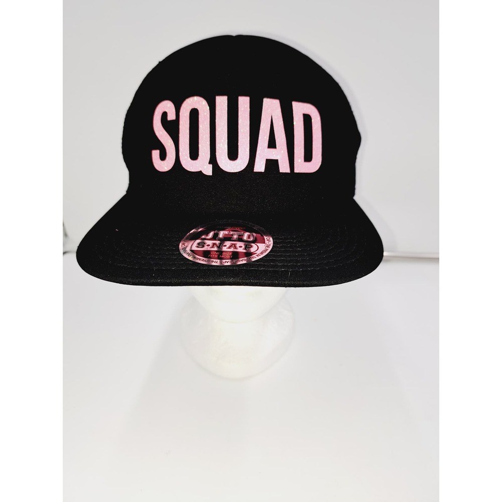 NEW Pink Squad Black Snapback Trucker Mesh Hat OSFM